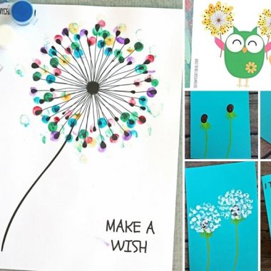 Celebrate Mother's Day with This Thumbprint Dandelion Craft fi