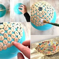 Craft a Cute and Cool Dish with Buttons