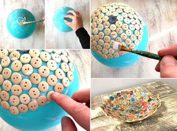 Craft a Cute and Cool Dish with Buttons