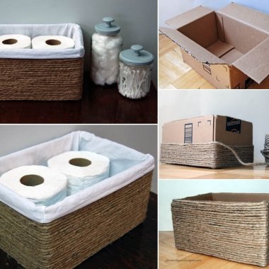 Make a Storage Basket from a Cardboard Box fi