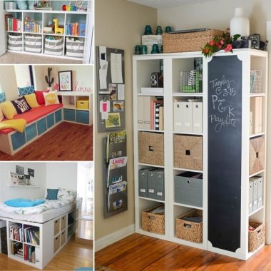 Clever and Cool IKEA Kallax Shelf Hacks fi