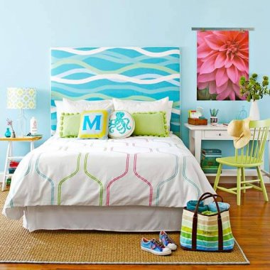 These DIY Coastal Fabric Headboards are a Pure Bliss fi