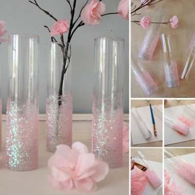 These Pink Glitter Vases are So Charming fi