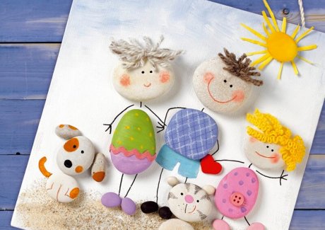 15 Super Cute Painted Stone Crafts fi