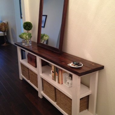 DIY Rustic Console Table fi