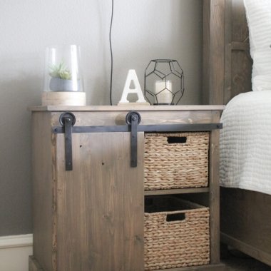 Sliding Barn Door Nightstand fi