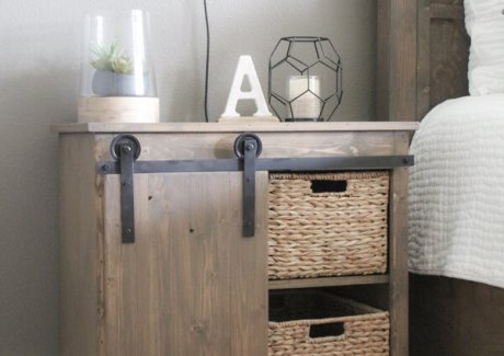 Sliding Barn Door Nightstand fi