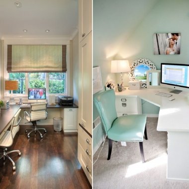 Home Office with a Corner Desk fi