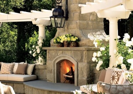 Stunning Outdoor Fireplace Designs fi