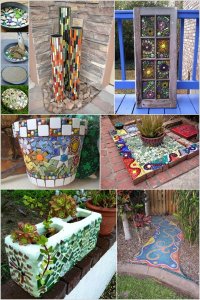 12 DIY Mosaic Garden Decor Projects