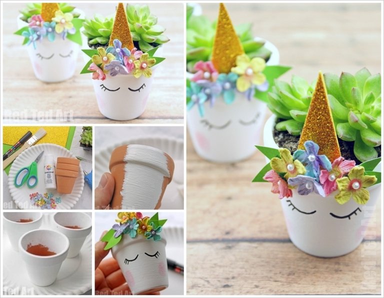 Try This Cute Unicorn Planter idea