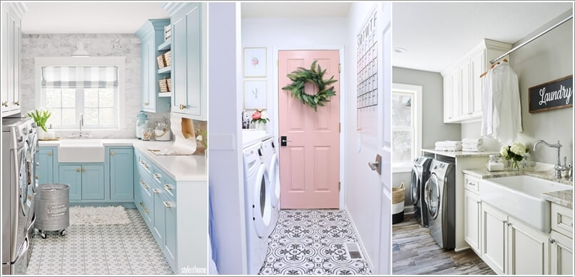 Relaxing Color Palettes for a Laundry Room
