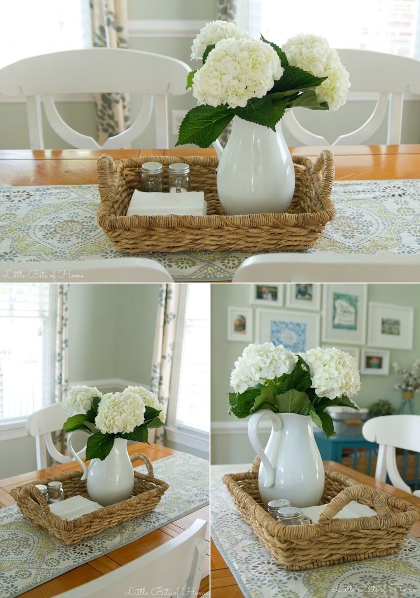Minimalist Dining Table Centerpiece Ideas with Simple Decor