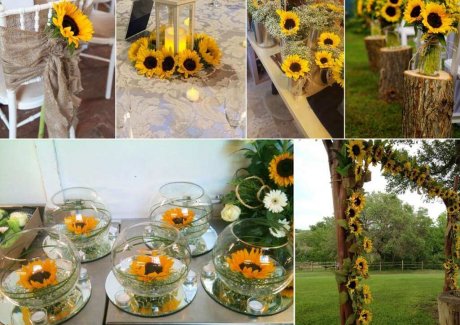 sunflower wedding decor