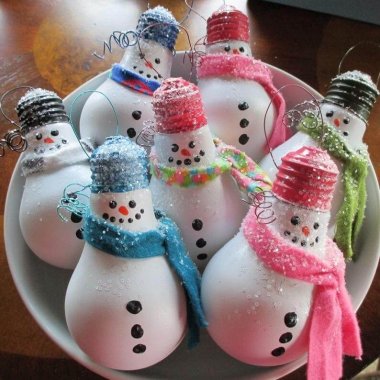 DIY Snowman Ornament Ideas