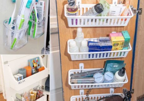 Bathroom Cabinet Door Organization Hacks