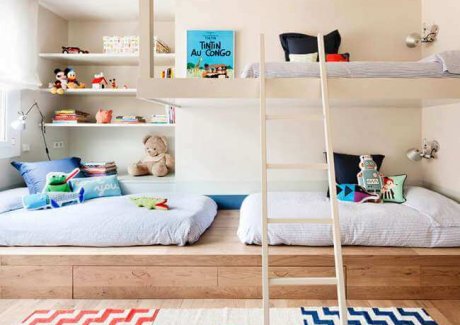 Modern Kids Bedroom Designs with Bunk Beds