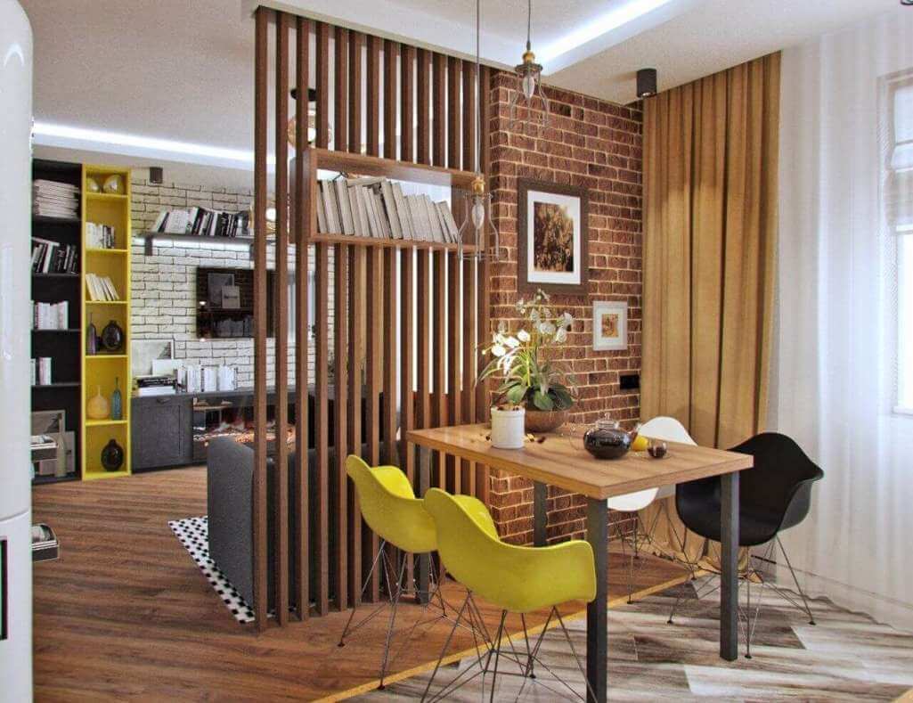 contemporary dining room living divider