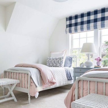 gingham bedroom decor