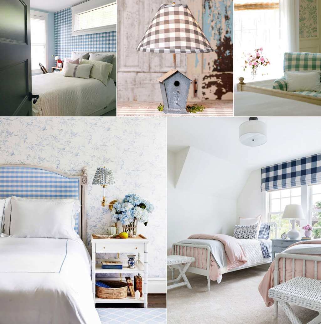 Gingham Bedroom Decorating Ideas