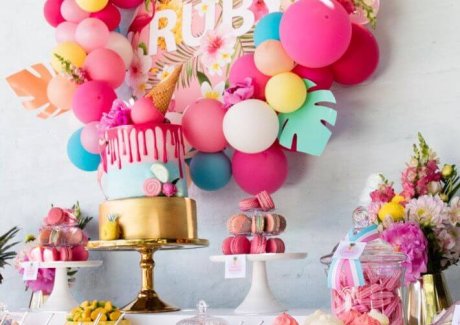 colorful party decor