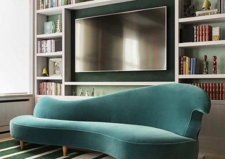 How To Style a Curved Sofa