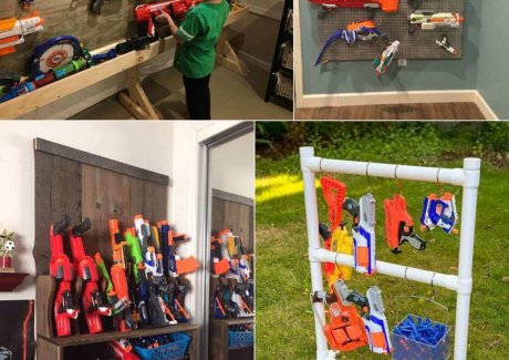 DIY Nerf Gun Storage Ideas