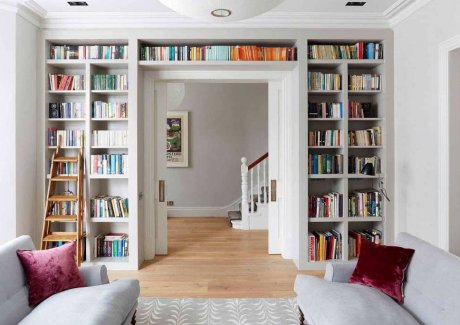 floor to ceiling shelves