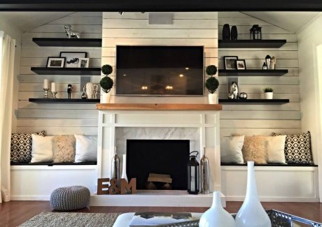 fireplace shelf ideas